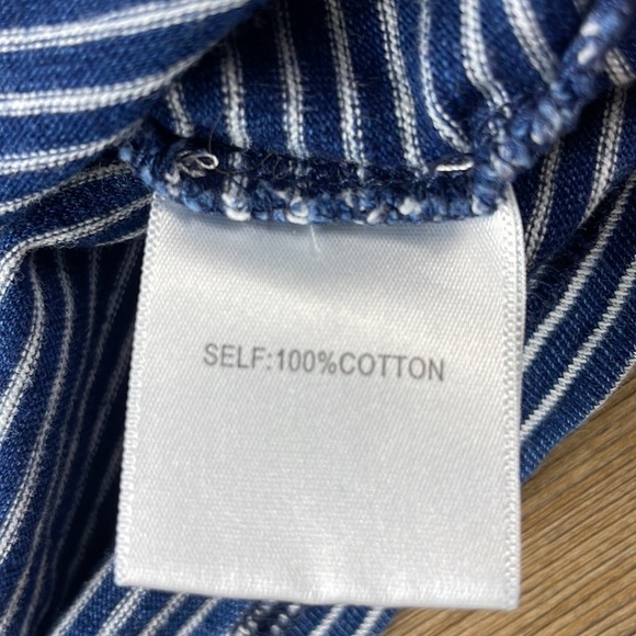 June and Delaney Women’s Blue and White Stripe Short Sleeve Dress, size small - Picture 8 of 10